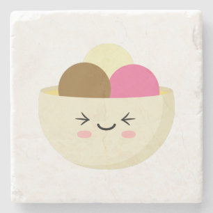 Kawaii Ice Cream Steinuntersetzer