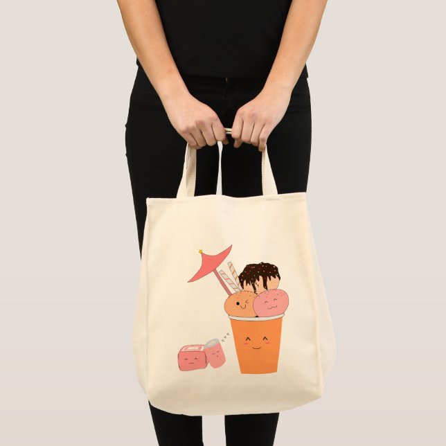 Kawaii Ice Creme Cup | Tasche (Vorderseite (Produkt))