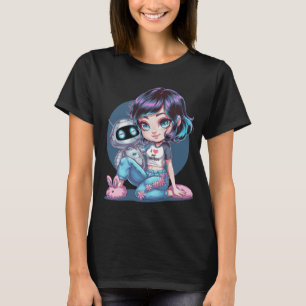 Kawaii Ich liebe meinen Ai-Chatbot süße BFF-Beglei T-Shirt