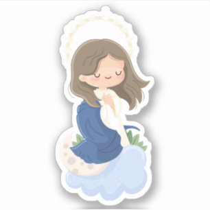 Kawaii Immaculate Conception Sticker