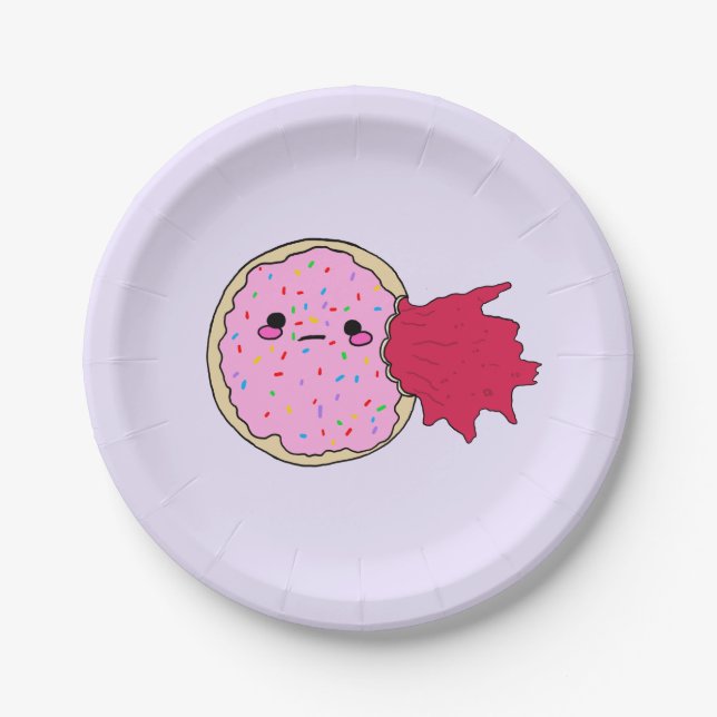 Kawaii Jam Donut Eat Me Pappteller (Vorderseite)