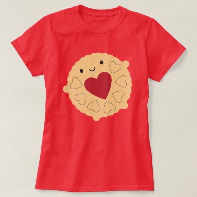 Kawaii Jammie Dodger Biscuit T-Shirt (Design vorne)