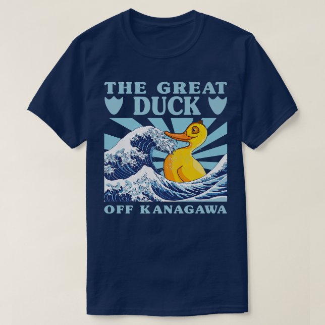 Kawaii Japan Great Wave Great Duck Niedlich Japan  T-Shirt (Design vorne)