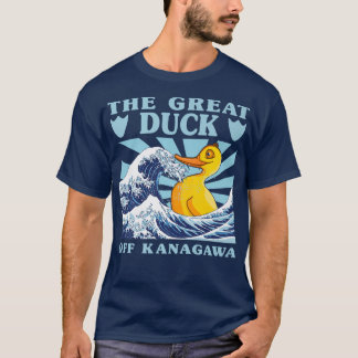 Kawaii Japan Great Wave Great Duck Niedlich Japan T-Shirt