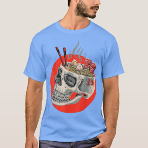 Kawaii Japanese Anime Clothes Skeleton Ramen Essen T-Shirt
