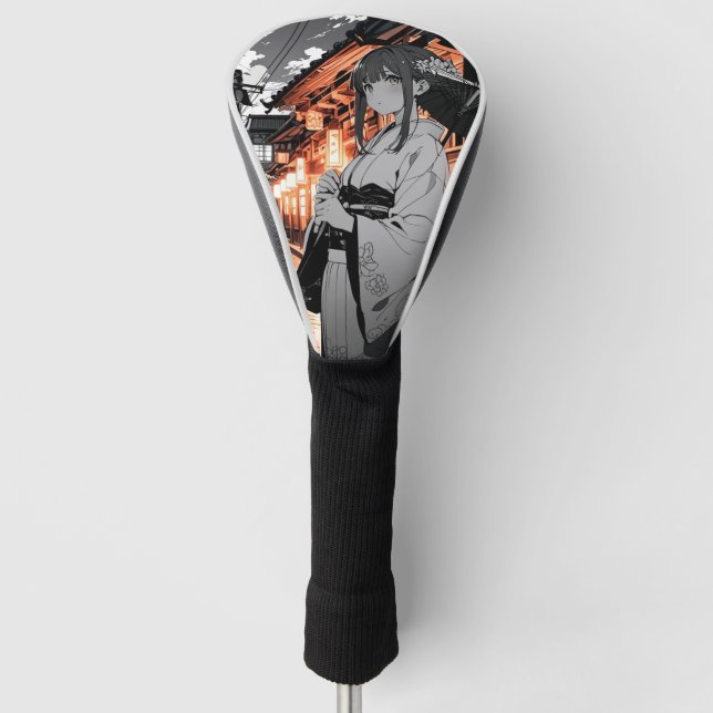 KAWAII Japanese Girl Golf head cover Headcover (Vorderseite)