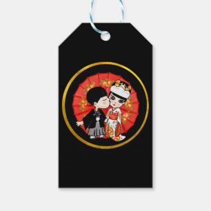 Kawaii Japanese Wedding Bride Groom - Niedlicher C Geschenkanhänger