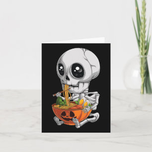 Kawaii Japanisch Anime Skeleton Halloween Ramen Fo Karte