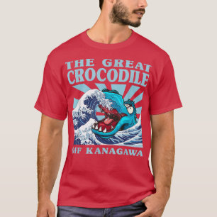 Kawaii Japanisch Great Wave Great Crocodile Niedli T-Shirt
