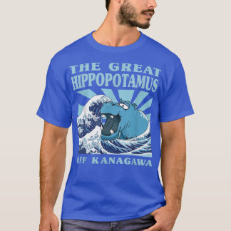 Kawaii Japanisch Great Wave Great Hippo Niedlich J T-Shirt