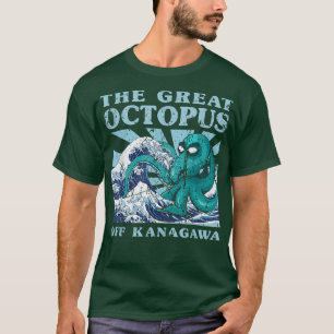 Kawaii Japanisch Große Welle Große Oktopus Niedlic T-Shirt