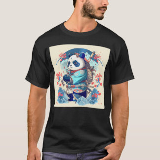 Kawaii Japanisch Samurai Anime Panda T-Shirt