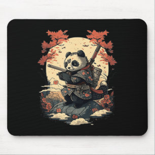 Kawaii japanischer Stil Samurai Anime Panda Mousepad