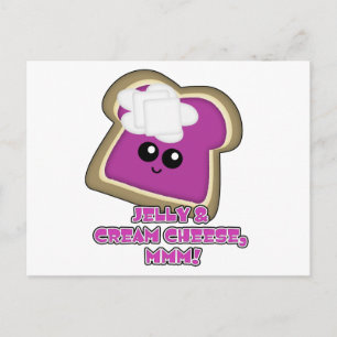 Kawaii-Jelly- und Käsekäse-Toast Postkarte