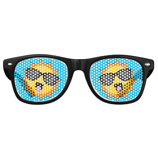 Kawaii Joyeux soleil avec lunettes de soleil (Devant)