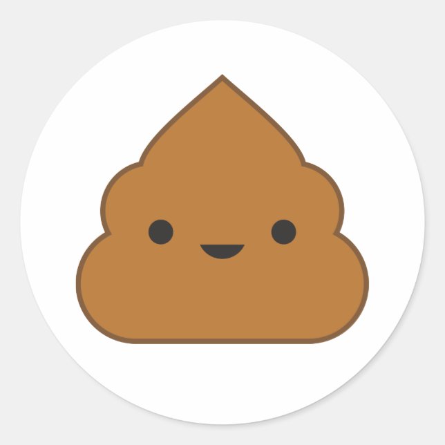 Kawaii Kack Sticker (Vorderseite)