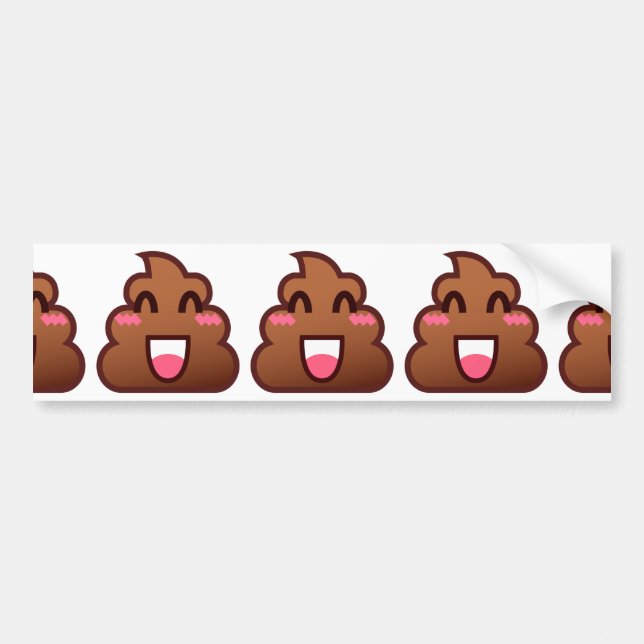 Kawaii kacke Emojis Autoaufkleber (Vorne)