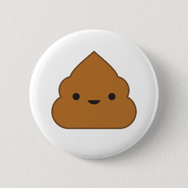 Kawaii kacken Knopf Button (Vorderseite)