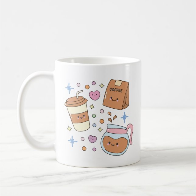 Kawaii Kaffee Kaffeetasse (Links)