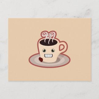 Kawaii-Kaffee Postkarte
