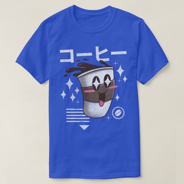 Kawaii-Kaffee T-Shirt (Design vorne)