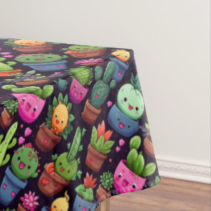 Kawaii-Kaktus-Tischdecke Tischdecke