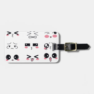 Kawaii kaomoji gepäckanhänger