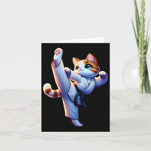 Kawaii Karate Kitty in Aktion Karte