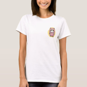 Kawaii-Katze in rosa Kapuzenpullover-Kunst T-Shirt