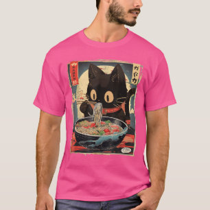 Kawaii-Katze isst Ramen-Nudeln Anime-Geschenk Mädc T-Shirt