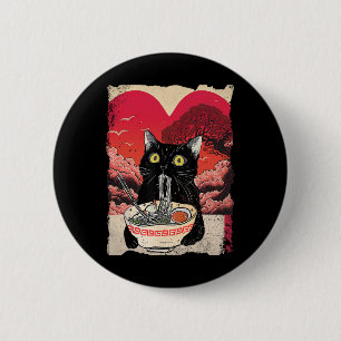 Kawaii-Katze isst Ramen-Nudeln Ramen ist mein Vale Button