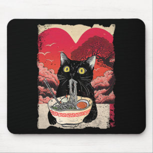 Kawaii-Katze isst Ramen-Nudeln Ramen ist mein Vale Mousepad