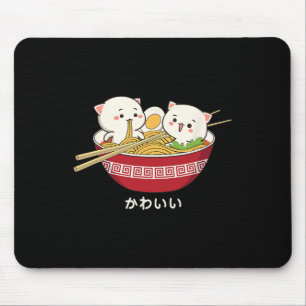 Kawaii Katze Japanisch Tokio Anime Cat Ramen T Shi Mousepad