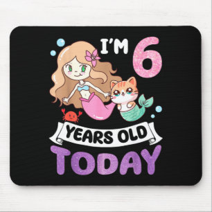 Kawaii-Katze Meerjungfrau ich bin 6 Jahre alt 6. G Mousepad
