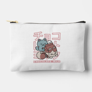 Kawaii-Katze mit Schokoladenmilch – Japanische Pop Zubehörtasche