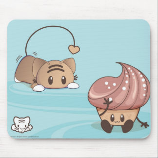 Kawaii Katze u. Kuchen Mousepad. Mousepad