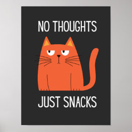 Kawaii Katzen Snack Mood Grafik T-Shirt Poster