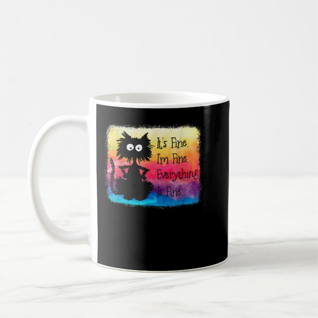 Kawaii Katzenjacke Niedlicher T - Shirt Kaffeetasse (Links)