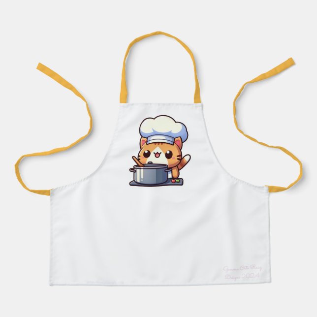 Kawaii Katzenküche Schürze (Vorderseite)