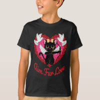 Kawaii Katzenkuppe mit Herz und Rose Ziel Fur