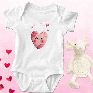 Kawaii-Keks mit Herzen und Streuseln Baby Strampler