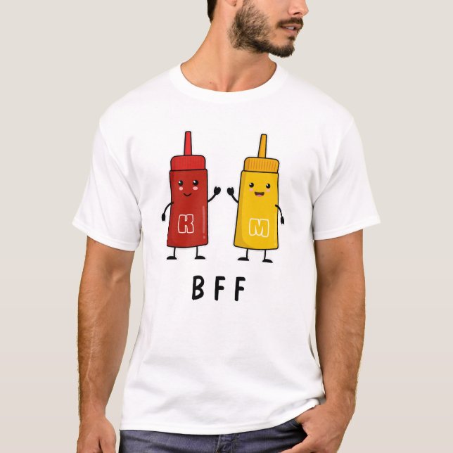 Kawaii Ketchup & Mustard: Die besten Freunde für i T-Shirt (Vorderseite)