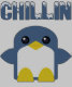 Kawaii-Kids-Pinguin-Chillin-Süße-Tweet Hoodie (Hem)