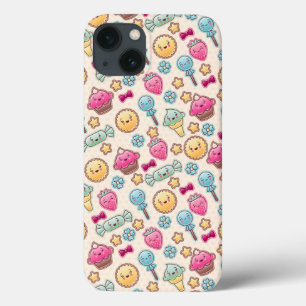 Kawaii Kindermuster mit niedlichen Gekritzeln Case-Mate iPhone Hülle