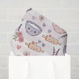Kawaii Kitchen Heart Baking Pink White Purple Seidenpapier