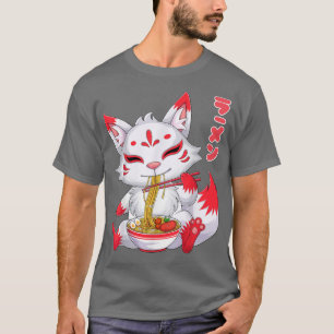Kawaii Kitsune Ramen Noodles Japanisches Anime Noo T-Shirt
