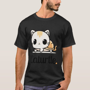 Kawaii Kitten Caturtle Anime Cat Chibi Turtle Cat T-Shirt