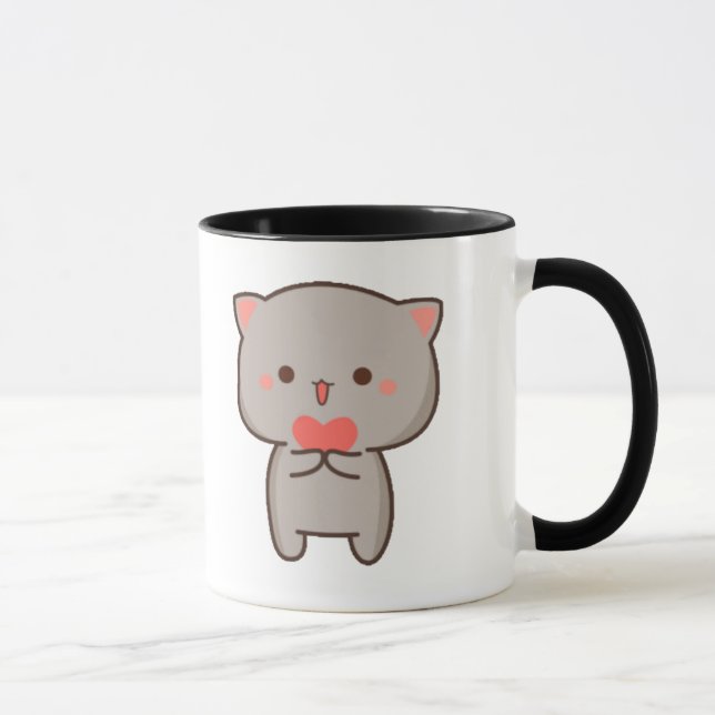 Kawaii Kitten Mug - Coupe de café mignonne et conf (Droite)