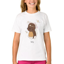 Kawaii Kitty avec Stars Nom T-shirt