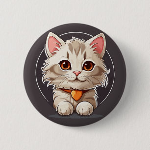 Kawaii Kitty Cat Button